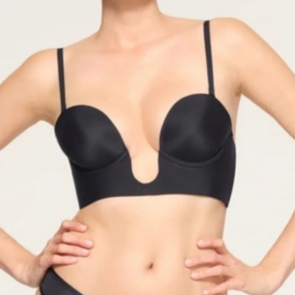 SKIMS Deep Plunge Bra XXS Black - Picture 2 of 8